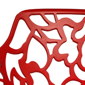 ORO ALUMINUM CHAIR (WITH ARMS) - RED