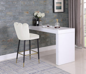 Anita Stool In Cream Velvet