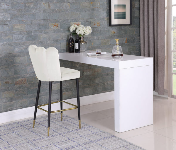 Anita Stool In Cream Velvet