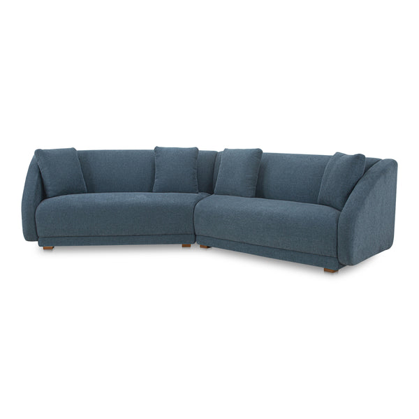 Fraser 2 Piece Modular Sofa in Deep Blue