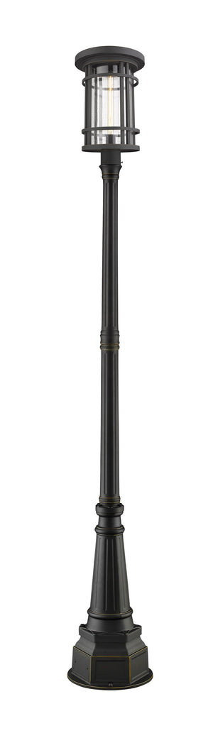 Jordan 1 Light Outdoor Post Mounted Fixture in Oil Rubbed Bronze Finish