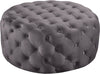 Percy Ottoman/Bench In Grey Velvet
