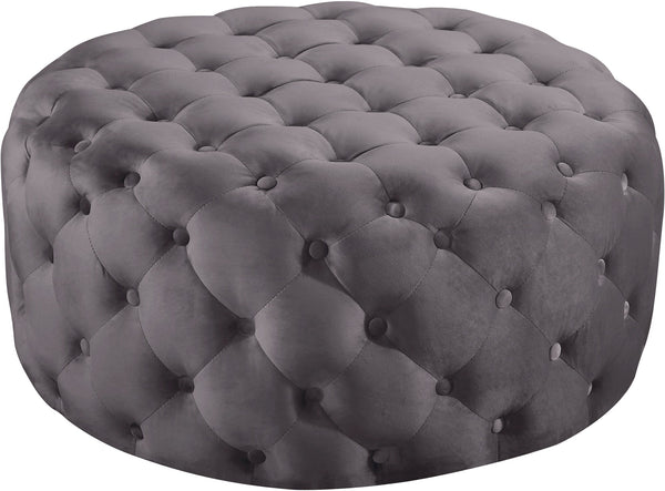 Percy Ottoman/Bench In Grey Velvet