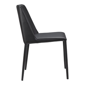 Nora Dining Chair Set in Black Vegan Leather