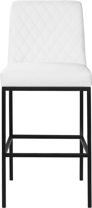 Bernard Stool In White Faux Leather