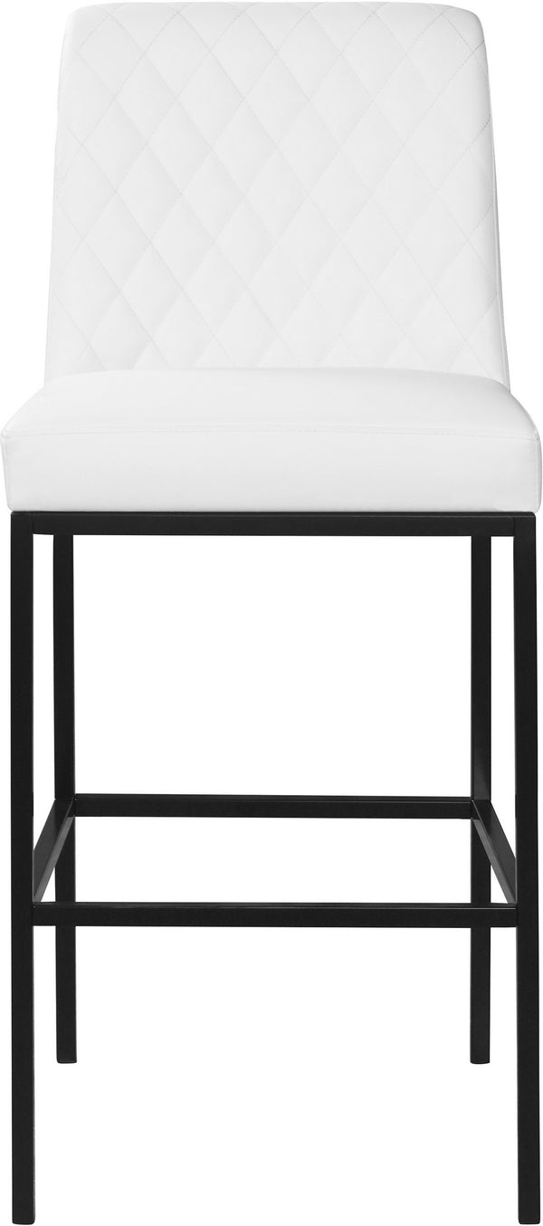 Bernard Stool In White Faux Leather