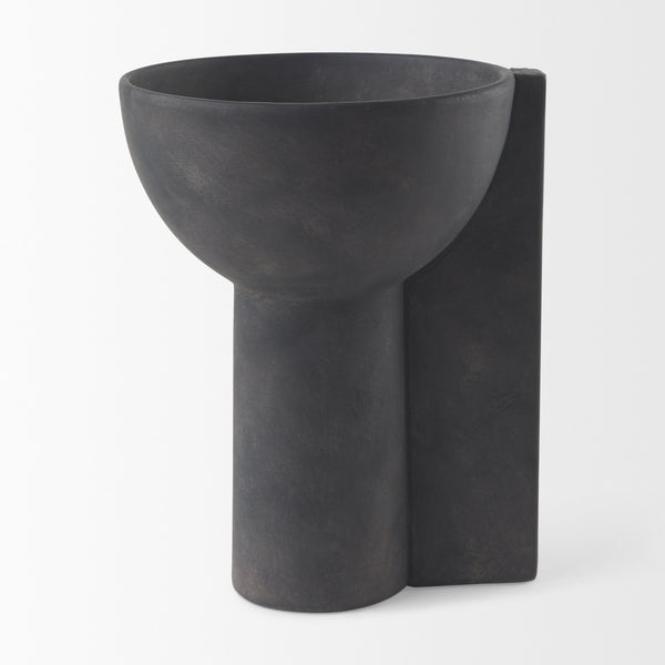 Sariah  9.1L x 8.3W x 10.8H Black Ceramic Vase