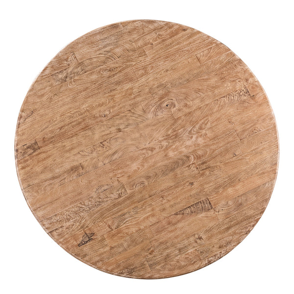 San Rafael 72" Round Dining Table Antique Oak