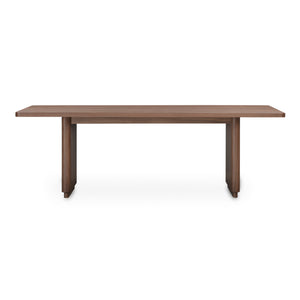 Round Off Small Dining Table in Walnut Brown