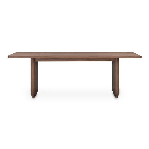 Round Off Small Dining Table in Walnut Brown