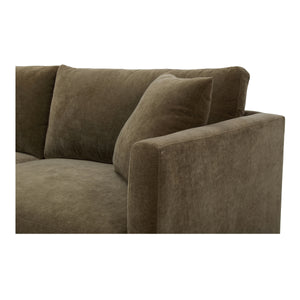 Moe's Bryn Sectional Left Green with Eco Materials