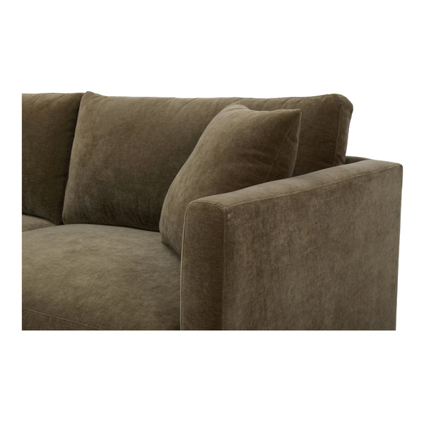 Moe's Bryn Sectional Left Green with Eco Materials