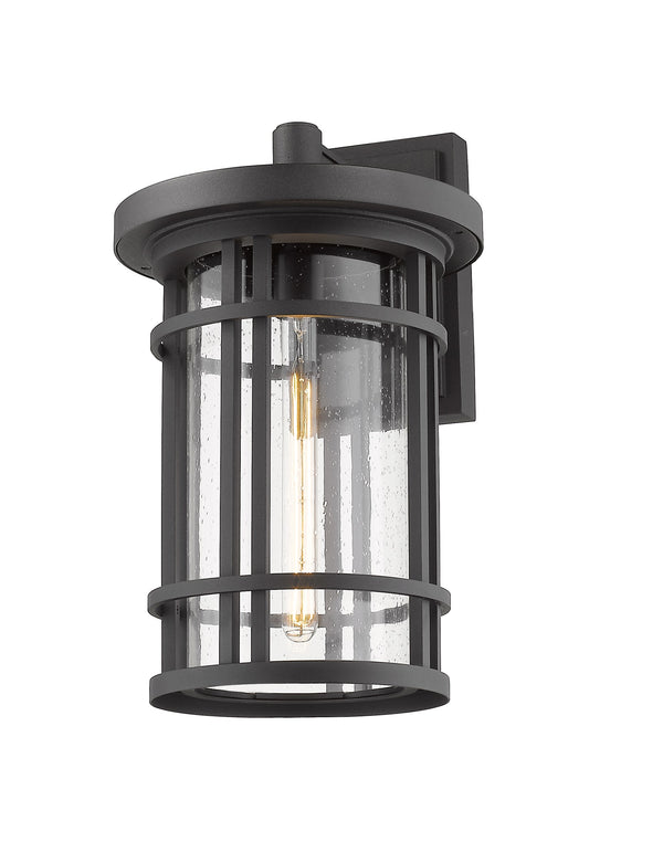 Jordan 1 Light Outdoor Wall Sconce in Black Finish
