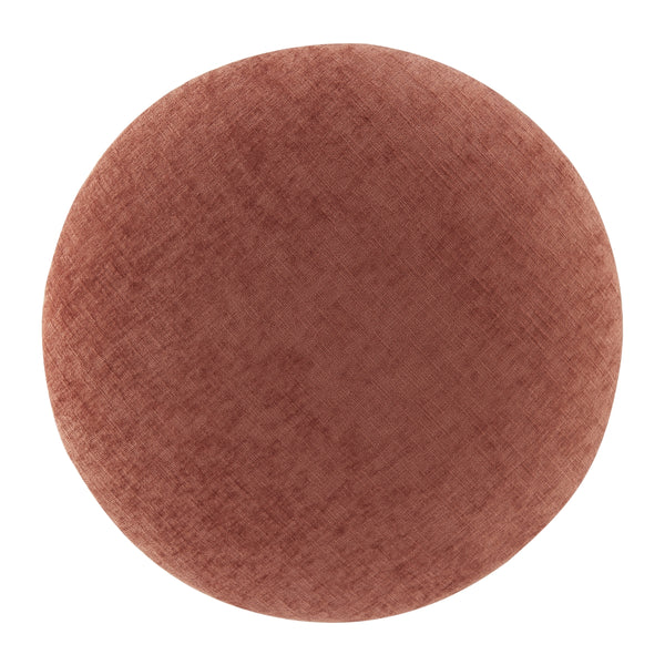 Cielo Chenille Ottoman, Millburry Coral