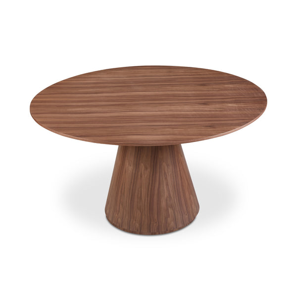 Moe's Otago Round Dining Table 54" Walnut Brown