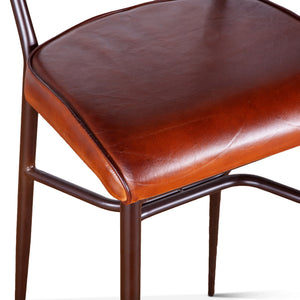 Wellington High Back Leather Bar Chair