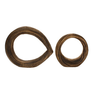 Burned Wood Ring Sculpture