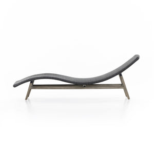 Portia Outdoor Chaise Lounge In Coal