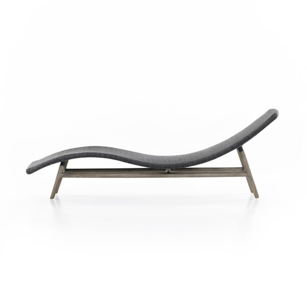 Portia Outdoor Chaise Lounge In Coal