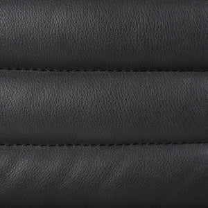 Ricciardo Black Leather Wrapped Three Seater Sofa 82.5L x 38.5W x 26.5H