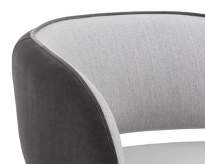 ROSALIA LOUNGE CHAIR - MINA LIGHT GREY / MEG ASH