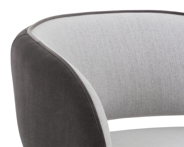ROSALIA LOUNGE CHAIR - MINA LIGHT GREY / MEG ASH