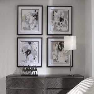 Tangled Threads Abstract Framed Prints, S/4