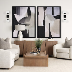 Edie Matte Black Metal w/ Frosted Glass Globes 2-Light Wall Sconce
