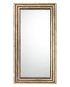 Evergreen Braided Seagrass Rectangle Wall Mirror, Natural