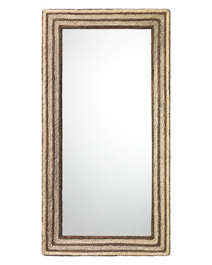 Evergreen Braided Seagrass Rectangle Wall Mirror, Natural
