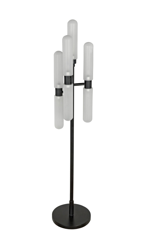 Dominique Floor Lamp, Black Metal