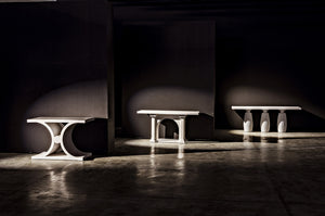 Evelyn Console in White Wash Mahogany and Veneer