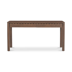 Moe's Wiley Console Table with Scalloped Edge, Brown