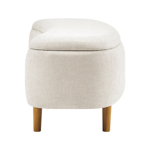 Leony Chenille Storage Bench, Seneca Beige 