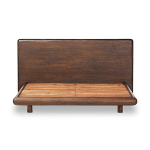 Nigel King Bed - Rustic Brown Acacia