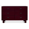 Moe's Jolene 6-Drawer Dresser in Deep Red