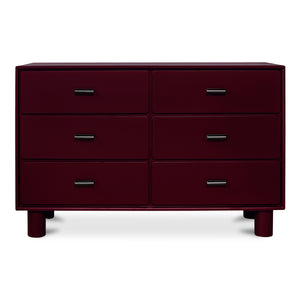 Moe's Jolene 6-Drawer Dresser in Deep Red