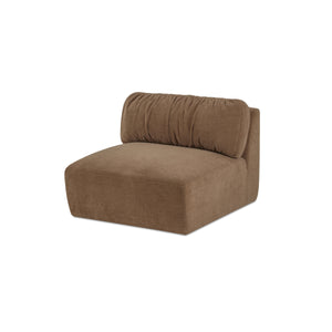 Moe's Matina Slipper Chair in Taupe Chenille