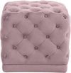 Robyn Ottoman/Stool In Pink Velvet