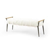 Charlotte Bench In Mongolian Cream Fur