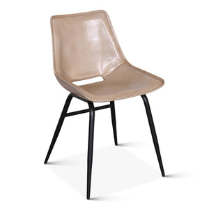 Essex 18" Leather Dining Chair, Dusty Tan