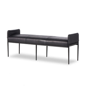 Brickel Backless Bench In Heirloom Black