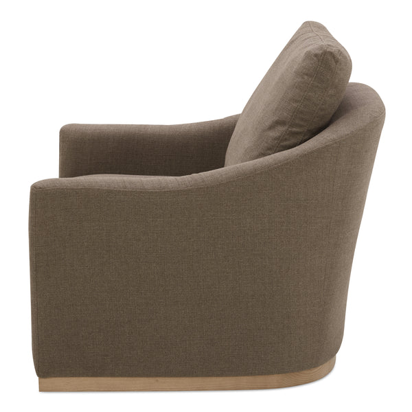 Moe's Linden Swivel Chair in Soft Taupe with Cushion