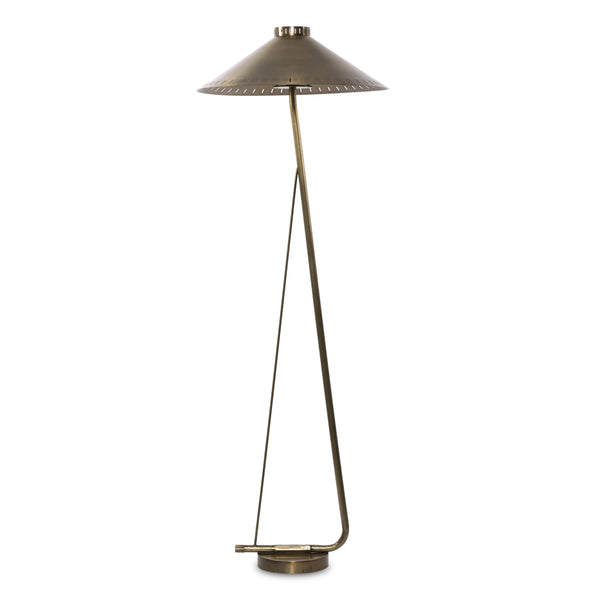 Egon Floor Lamp In Antique Brass Iron