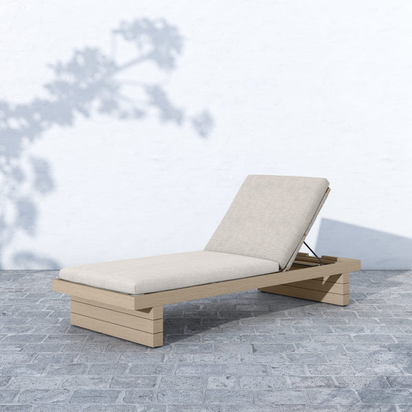Leroy Outdoor Chaise in Brown/Stone Grey