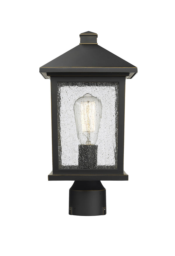 Portland 1 Light Post Mount Light in Oil Rubbed Bronze Finish