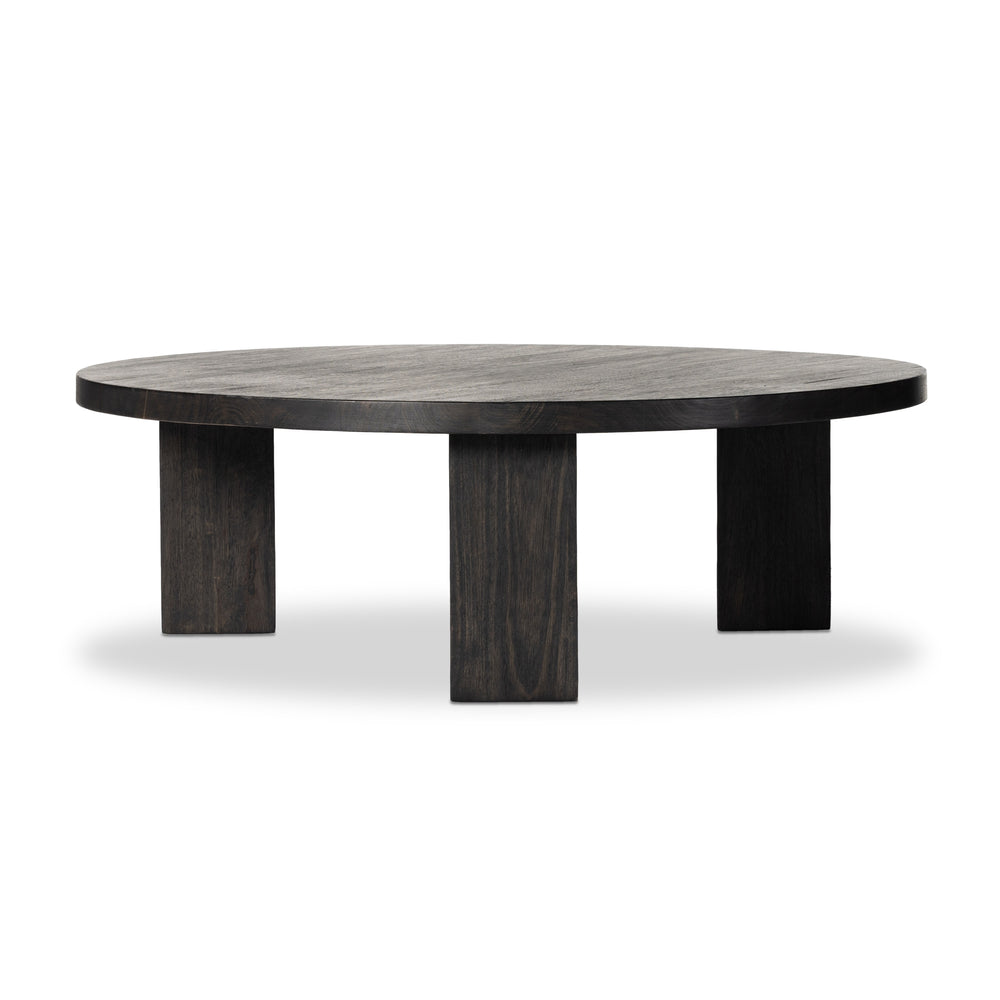 Mesa Large Round Coffee Table In Ebony
