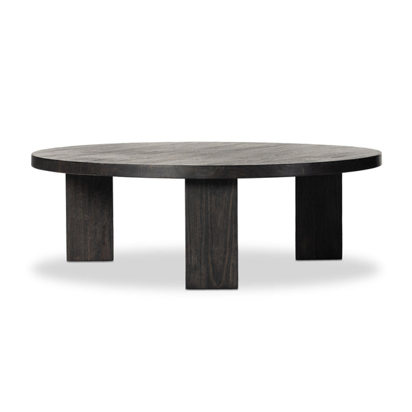 Mesa Large Round Coffee Table In Ebony