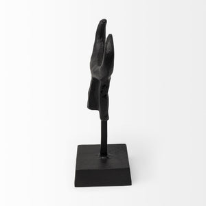 Caleb 4L x 5W Black Metal Tribal Figurine