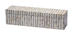 Roosevelt Grey Mother of Pearl Decorative Box, Large 